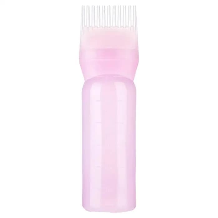    Bouteille applicatrice d'huile capillaire 3 couleurs avec peigne à racines, idéale pour la coloration des cheveux en salon de coiffure et les fournitures de coloration pour coiffeurs