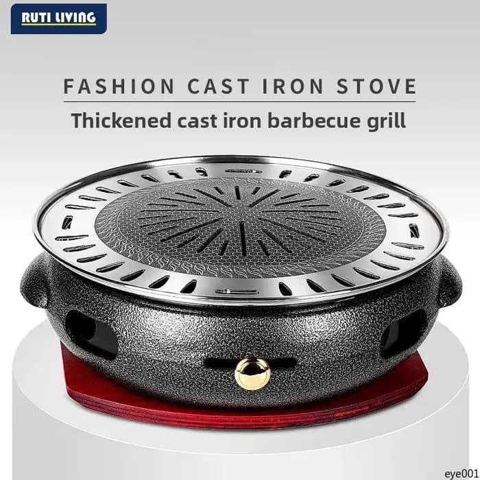 Barbecue portable sans fumée pour la maison, l'extérieur, le camping, le jardin, avec grille en maille, compatible charbon de bois