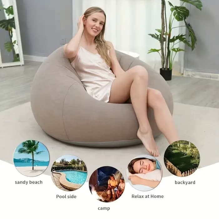 Canapé paresseux gonflable ovale pliable