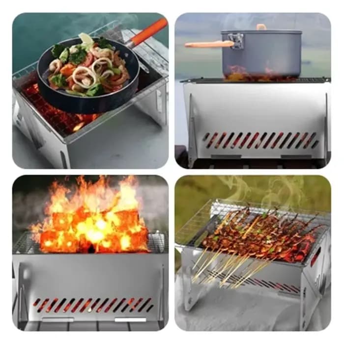 Barbecue à charbon de bois pliant