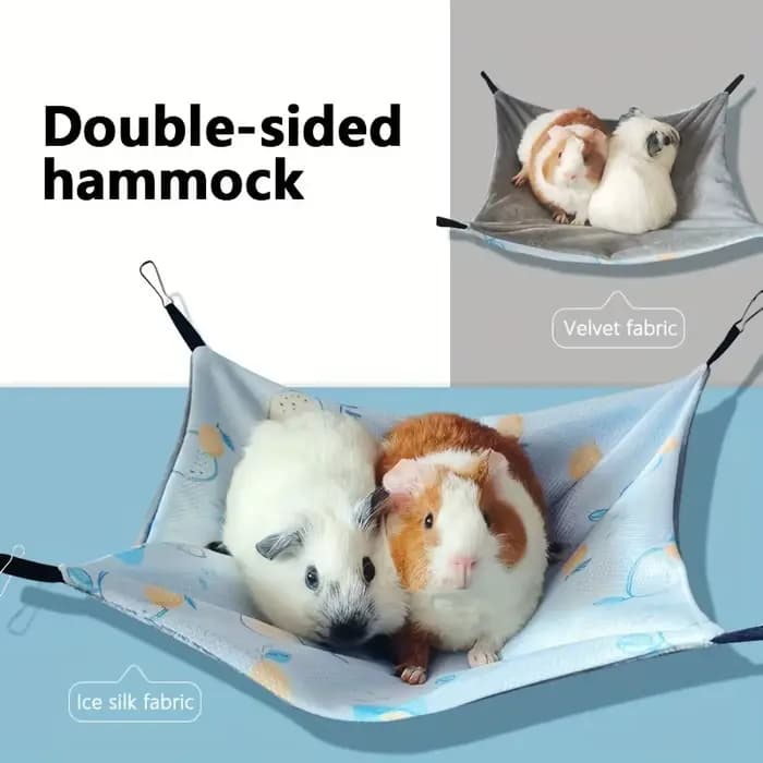Hamac Double face cochon d'inde hamac d'été respirant avec fronde hamac pour animaux de compagnie produits pour animaux de compagnie équipement accessoire pour petits animaux de compagnie