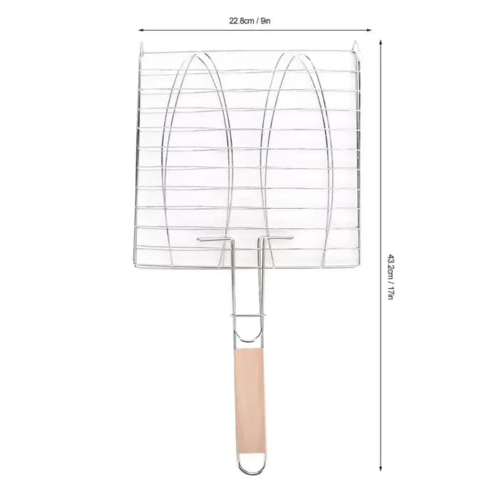 Mir de grillade de viande de poisson en maille