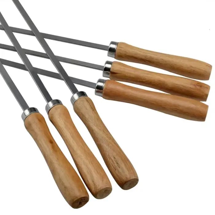 Brochette de Barbecue en acier inoxydable de 42cm