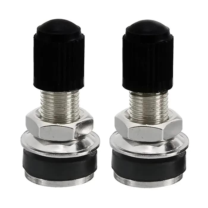 Valve de roue de moto 32mm, 2 pièces, pour moto, Scooter, vélo, Quad, Tubeless, Valve de pneu de montagne, capuchon anti-poussière, usage général