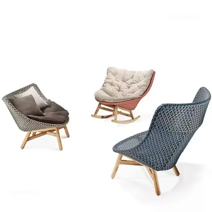 Chaises de jardin design en teck pour villa