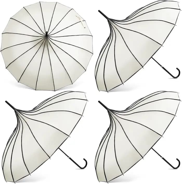 Parasol gothique pagode de 36 pouces pour la protection solaire