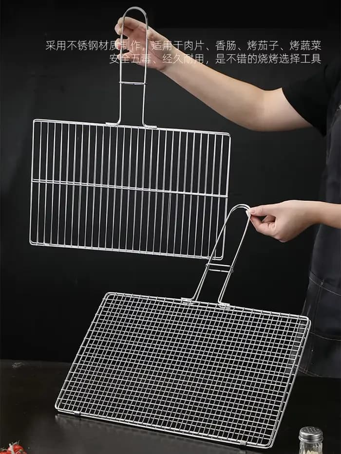 Gril de Barbecue pliant en acier inoxydable 304 de qualité alimentaire