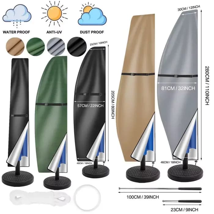Housse de Parasol de Patio 210D