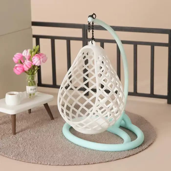 Fauteuil suspendu miniature en forme d'œuf
