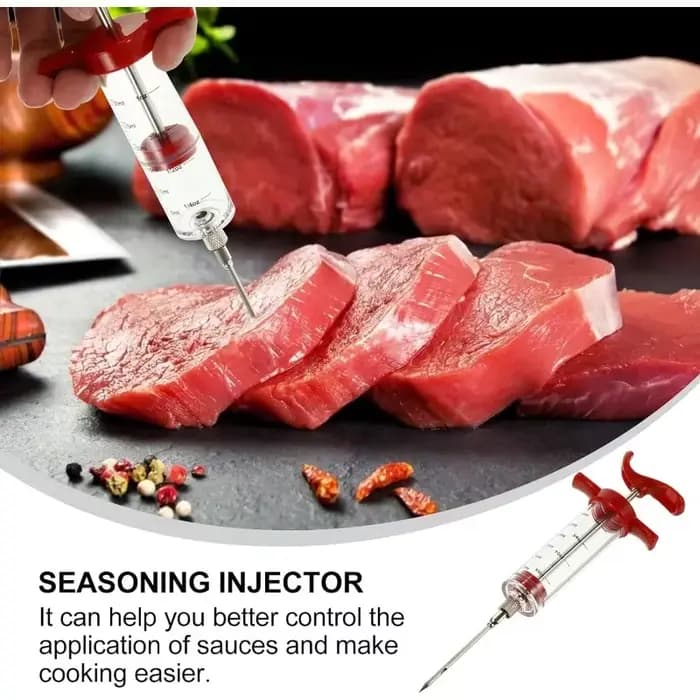Kit de seringue d'injecteur de viande en acier inoxydable