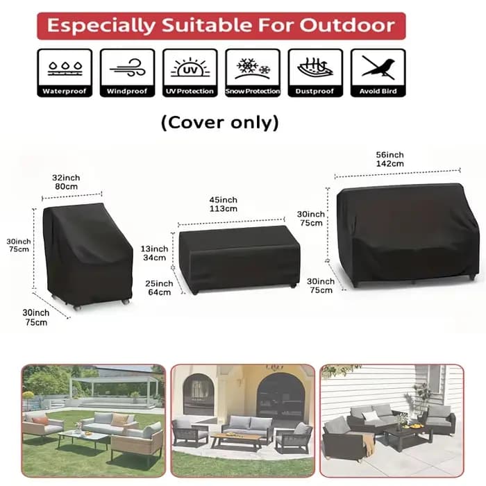 4 pièces/ensemble de housses pour meubles de terrasse
