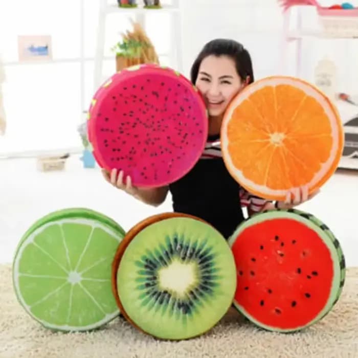 Coussin de siège rond en forme de fruit pour chaise de jardin