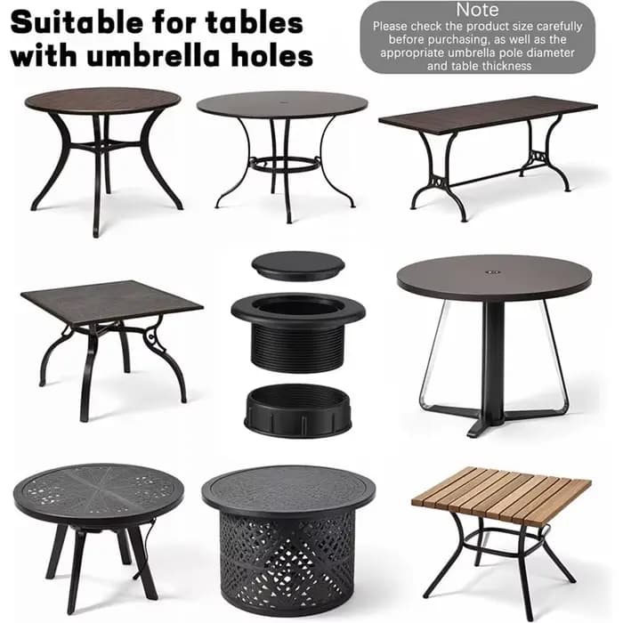BSEVB - Bouchon d'anneau pour trou de parasol de table de patio