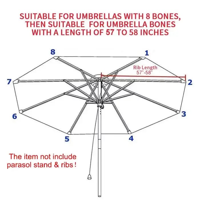 Housse de remplacement pour Parasol de jardin