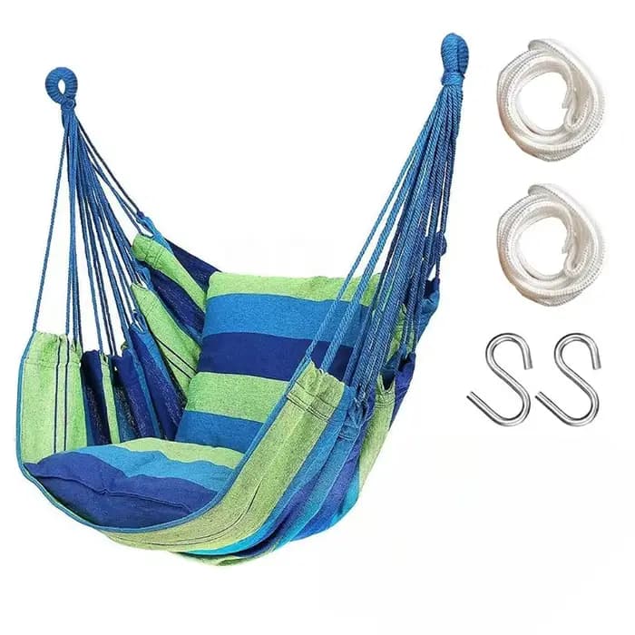 Fauteuil suspendu en corde