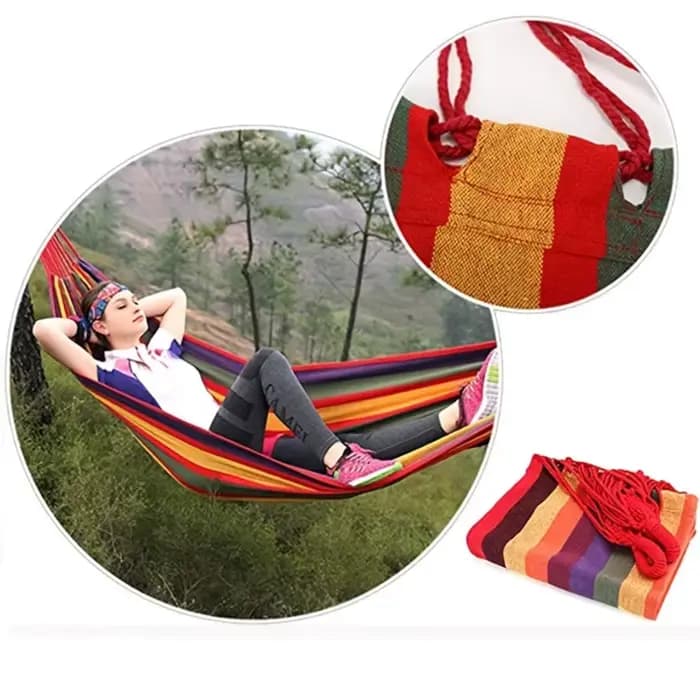 Hamac de camping portable en toile épaisse