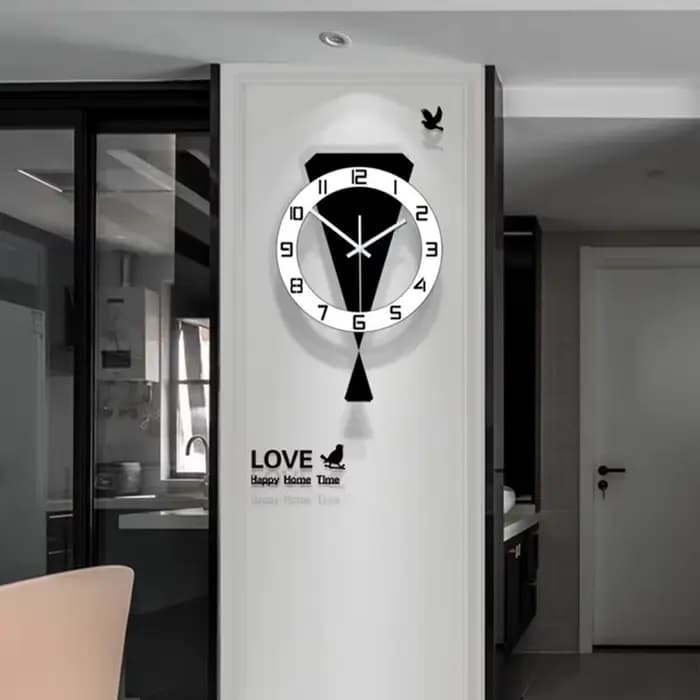 Horloge murale oscillante, décoration de luxe pour la maison, entrée de Restaurant, horloge murale silencieuse, décoration de salon
