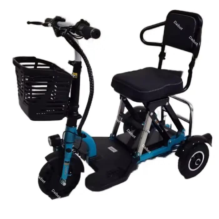 Scooter électrique pliant à 3 roues 300W, pour personnes handicapées, avec batterie amovible, Mini Tricycle électrique pour personnes âgées de 8 pouces avec panier