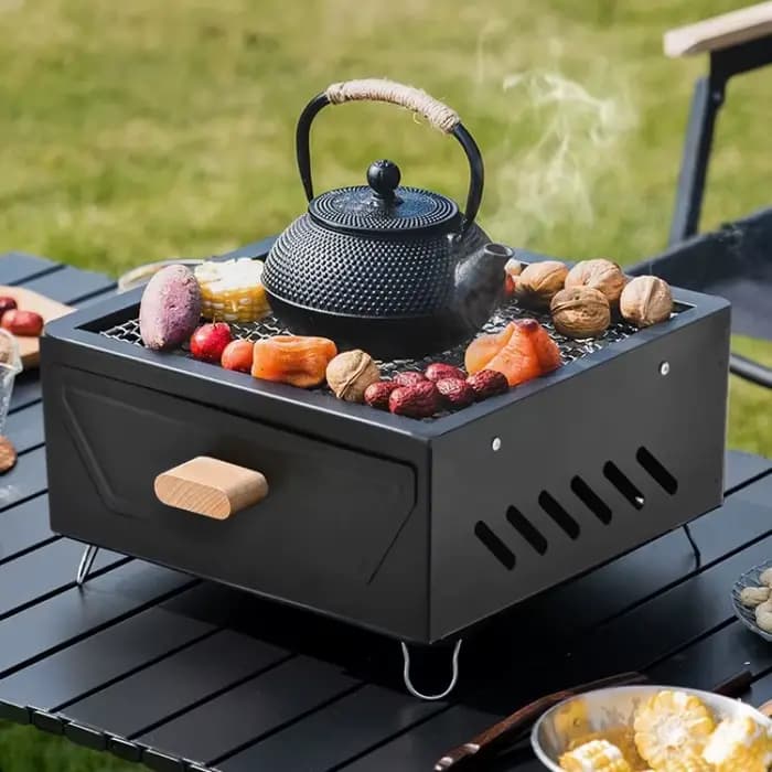 Camping cour Barbecue Grill extérieur Portable charbon de bois
