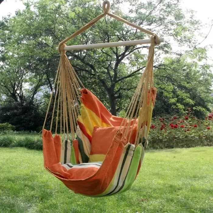 Fauteuil suspendu coloré en tissu pour jardin