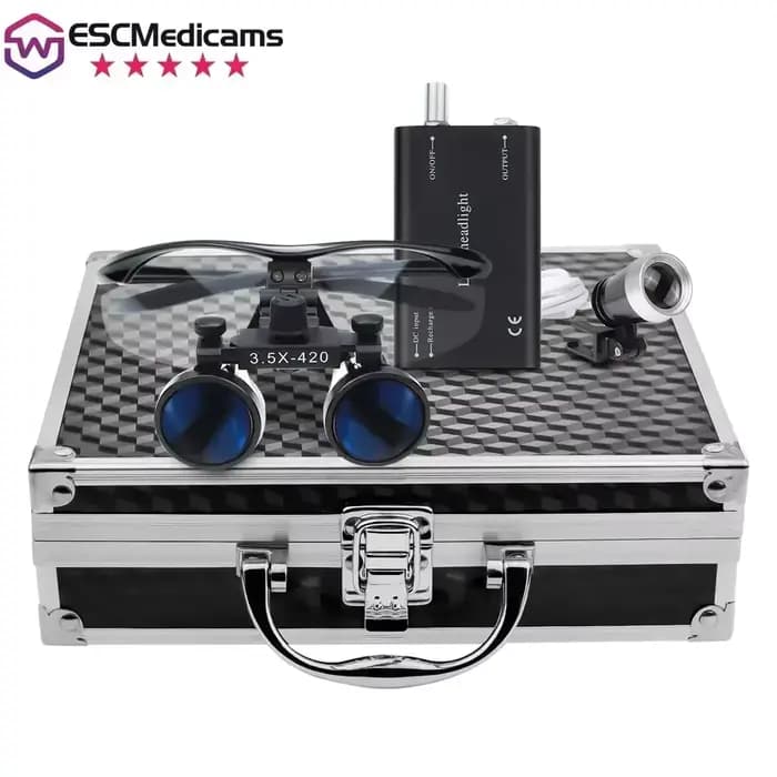 Loupes dentaires professionnelles 2,5X3,5X, loupe binoculaire chirurgicale avec lentilles en verre optique véritable pour dentistes et chirurgiens buccaux