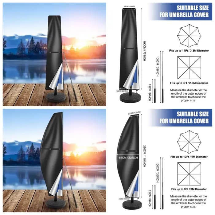 Housse de parasol d'extérieur imperméable