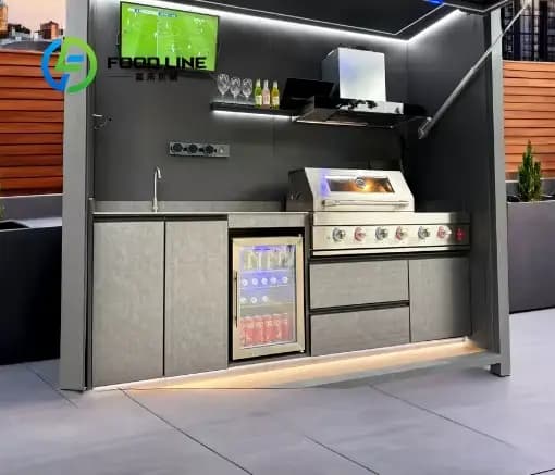 Pergola, cuisine mobile robuste