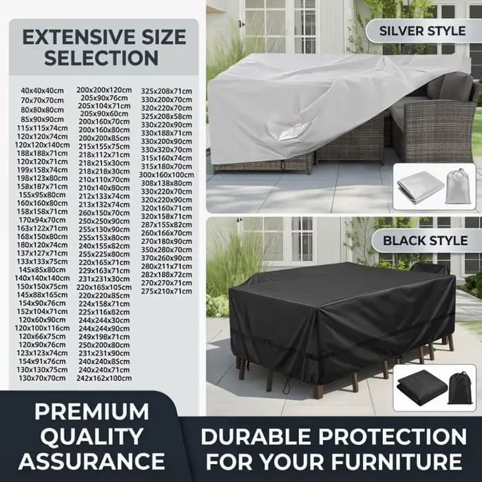 Housse de protection pour meubles de jardin – imperméable