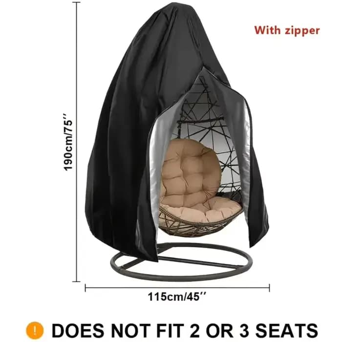 Housse de protection imperméable robuste pour fauteuil suspendu de patio