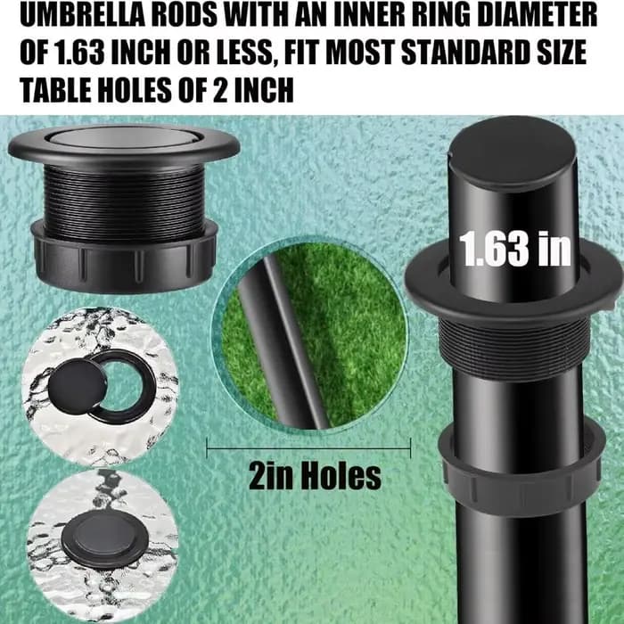 Bouchon d'anneau de trou de parapluie de Table de Patio Extra épais