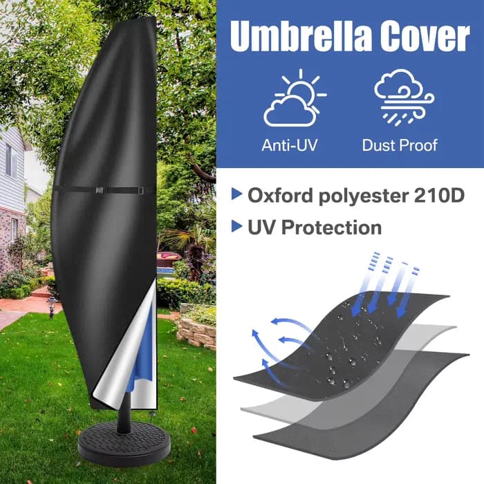 Housse de parasol de patio imperméable pour extérieur