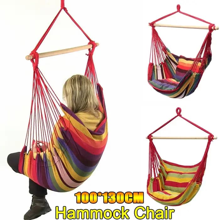 Fauteuil suspendu coloré en tissu pour jardin
