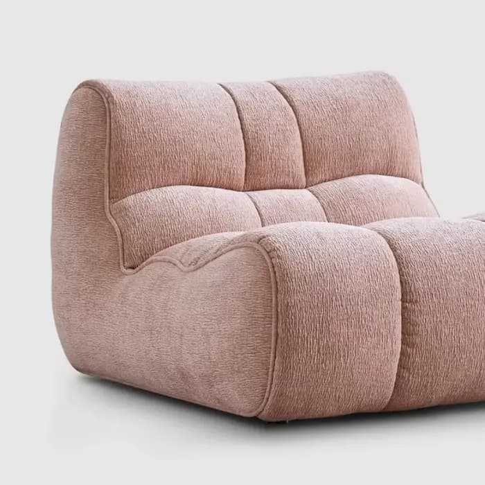 Fauteuil d'appoint crème style nordique moderne et minimaliste pour chambre