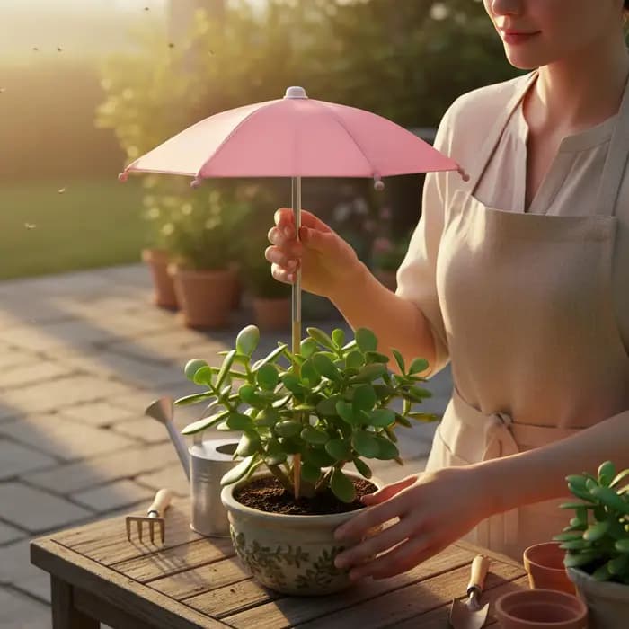 Parasol robuste pour plantes