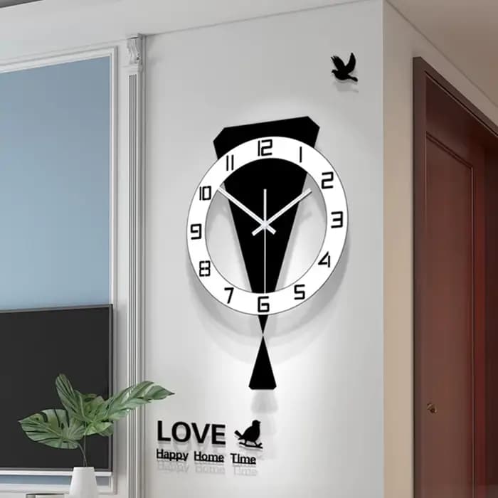 Horloge murale oscillante, décoration de luxe pour la maison, entrée de Restaurant, horloge murale silencieuse, décoration de salon