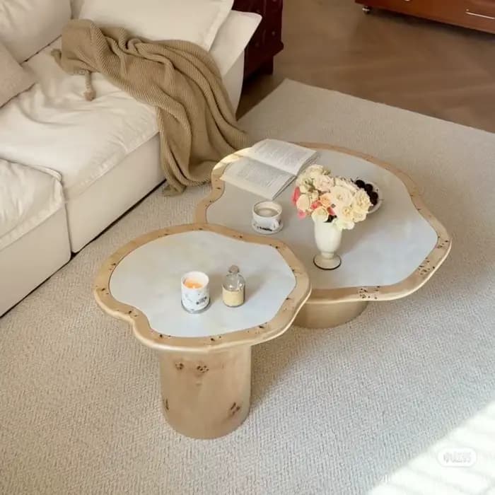 Tables basses Funky Wood en marbre