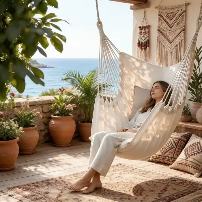 Fauteuil hamac souple, chaise suspendue confortable pour parc