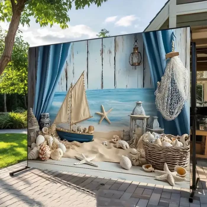 Décor de Fond Nautique Phare