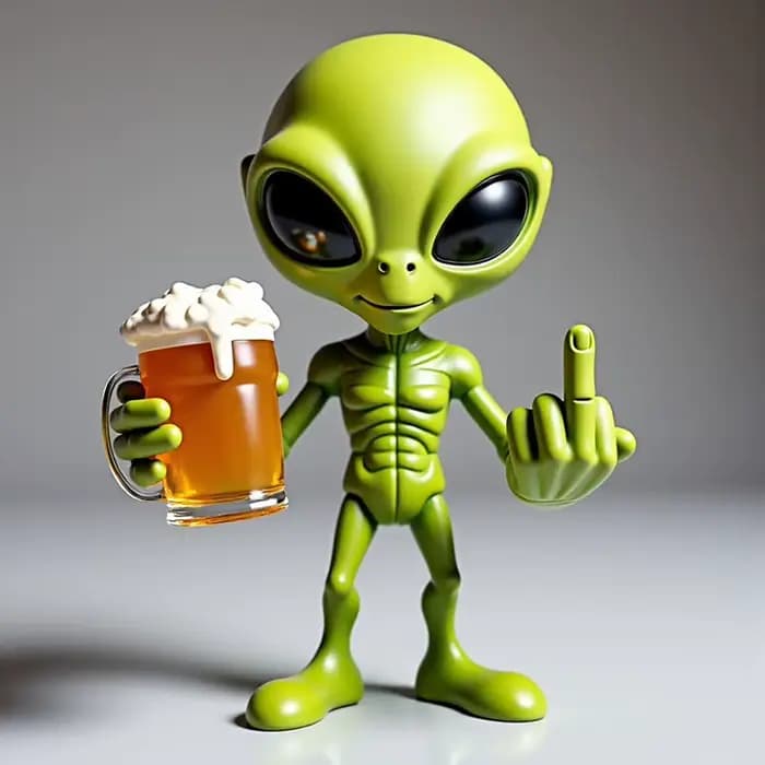 Statue d'alien en résine