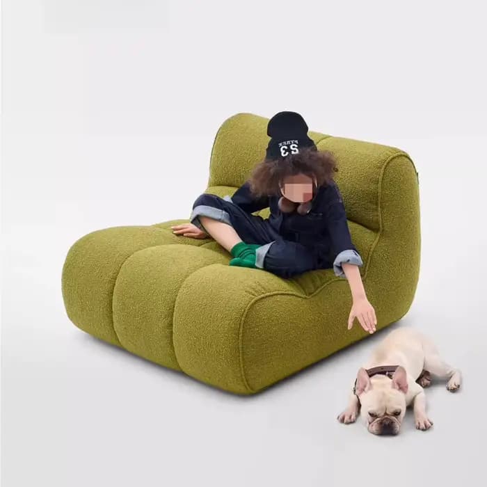 Fauteuil d'appoint crème style nordique moderne et minimaliste pour chambre
