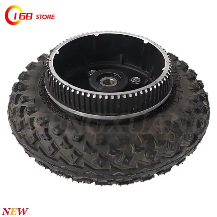 Roue pneumatique tout-terrain 200x50 pour fauteuil roulant électrique, chariot à main, avec engrenage d'entraînement et pneus intérieur et extérieur