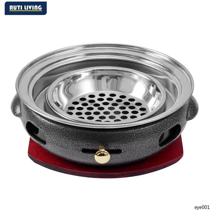 Barbecue portable sans fumée pour la maison, l'extérieur, le camping, le jardin, avec grille en maille, compatible charbon de bois
