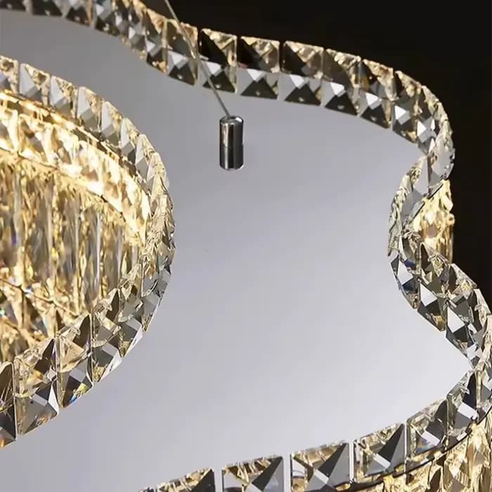 Lustre en cristal circulaire doré moderne pour salon chambre éclairage suspendu de luxe salle à manger lampes décoratives luminaire