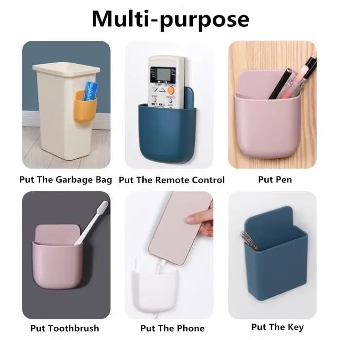 Boîte de rangement murale multifonctionnelle, support de rangement pour téléphone de chevet, télécommande, salon, maison, étagère