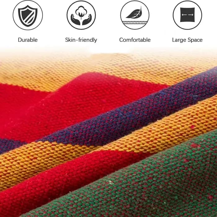 Hamac en toile pour camping en plein air (220 x 80 cm / 87 x 32 pouces)