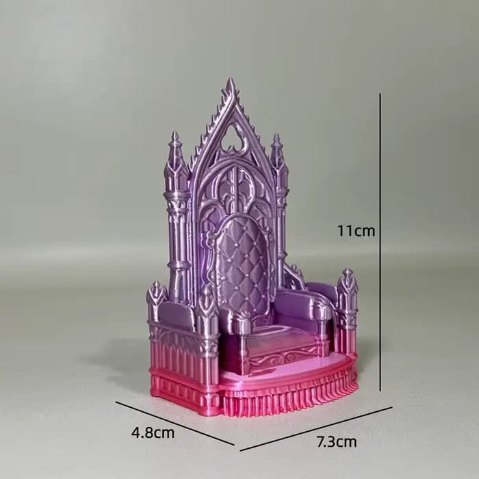Chaise Trône de Style Européen Imprimée en 3D, Ornement Décoratif Haut de Gamme pour Accessoires de Scène de Figurines d'Action