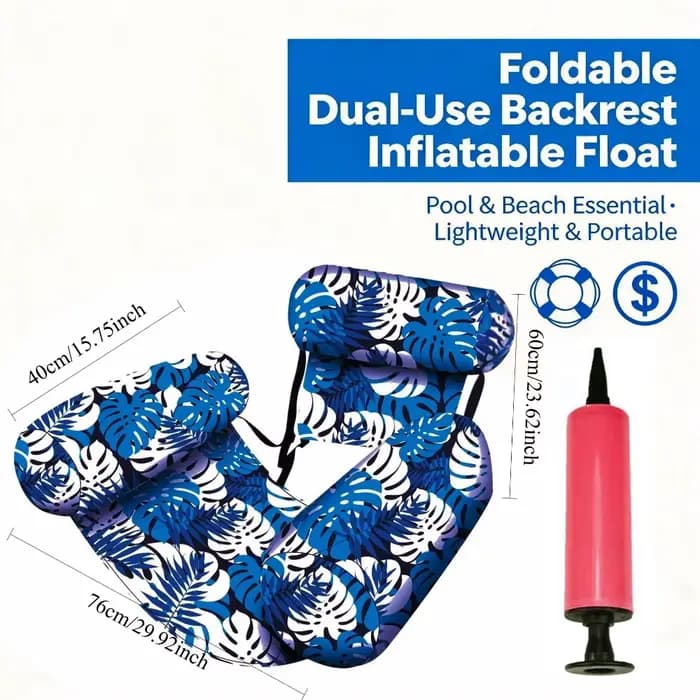 Fauteuil flottant gonflable robuste avec flotteur pour adultes