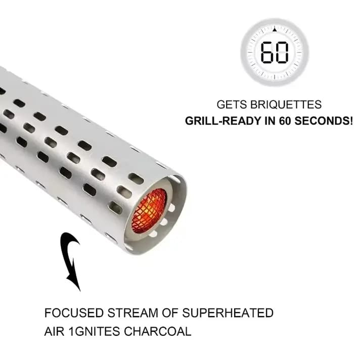 Barbecue Kamado Premium avec Allume-Charbon Électrique et Outils de Grillade Extérieurs