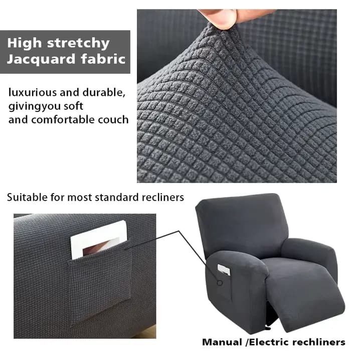 Housse de canapé inclinable en Jacquard