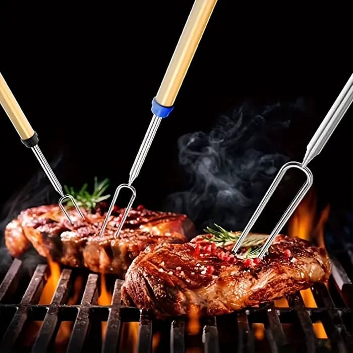 Fourchettes de Barbecue télescopiques réglables